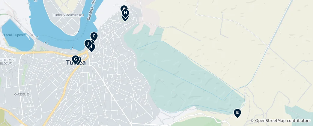 Mappa di Tulcea's Top Heritage & Museums