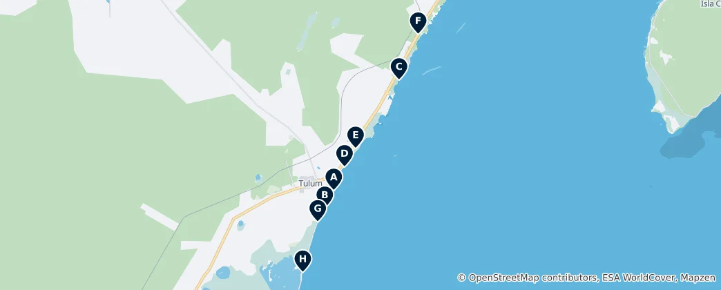 Beaches and Coastal Resorts 지도