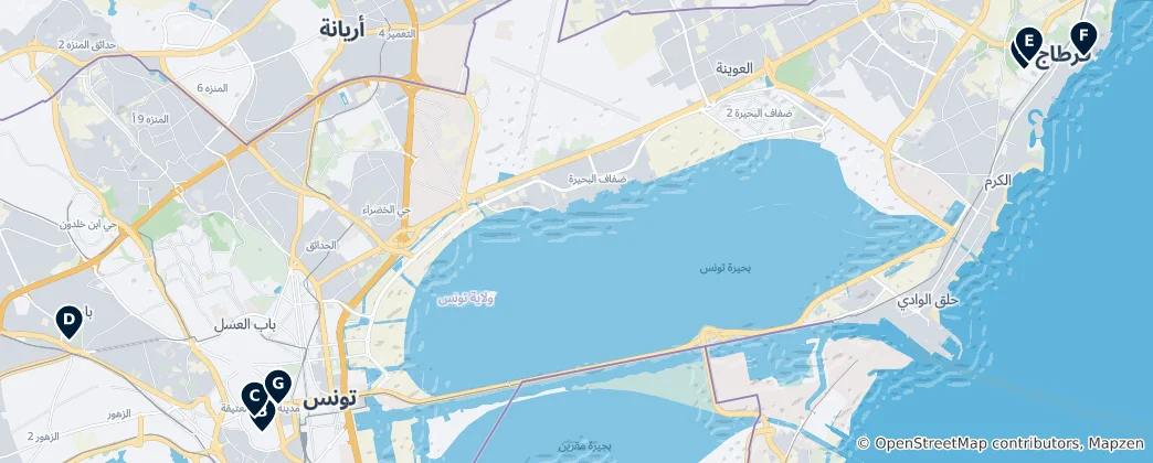 Mapa Tunis Unmissables