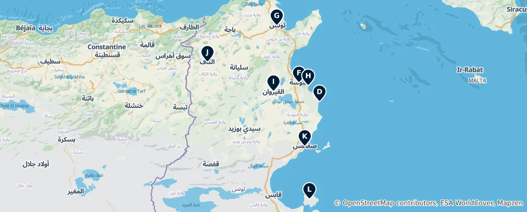 Mapa Tunisia's Sacred Landmarks