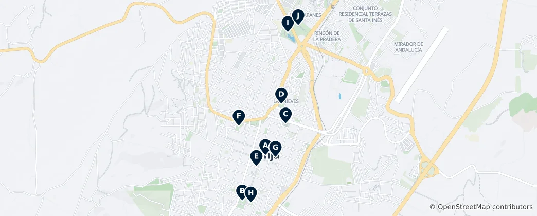 Mappa di Parks and Squares