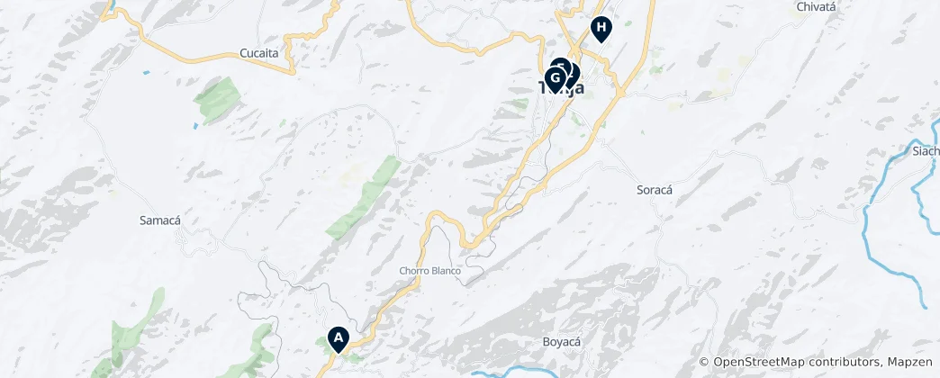 Map of Tunja Essentials