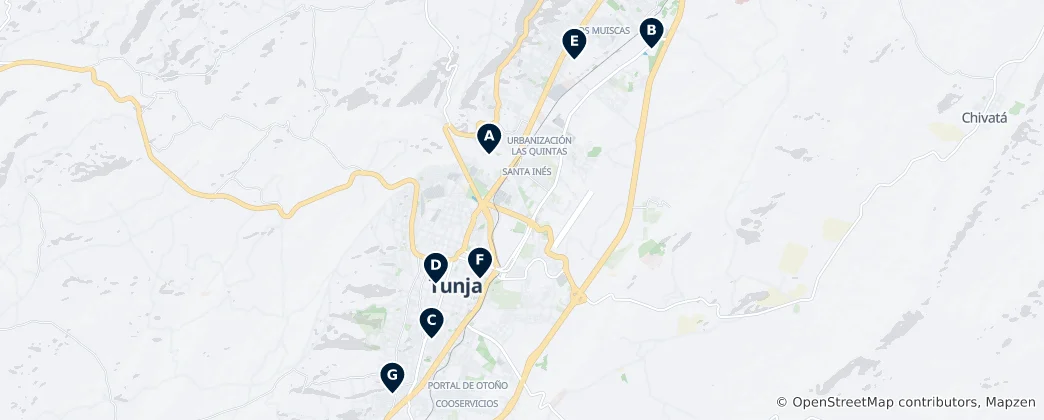 Mapa Universities and Colleges