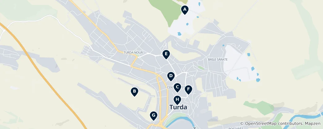 Mapa Turda's Unmissable Attractions