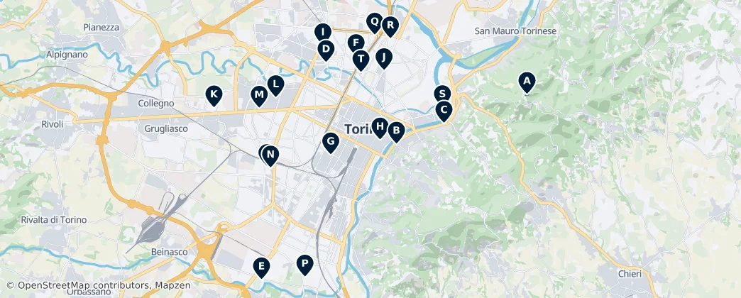 Historic Churches of Turin — Map