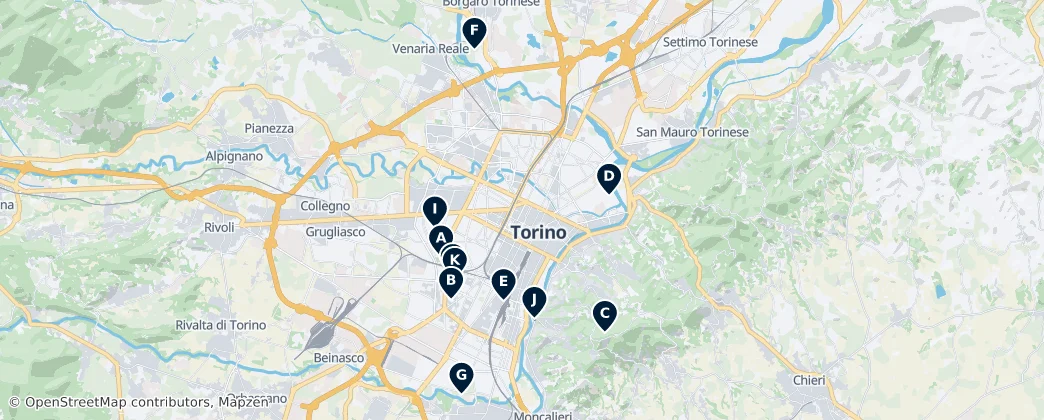 Torino's Parks and Gardens — Map