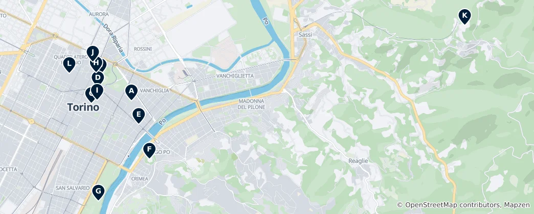 Map of Turin Metropolitan Area Essentials