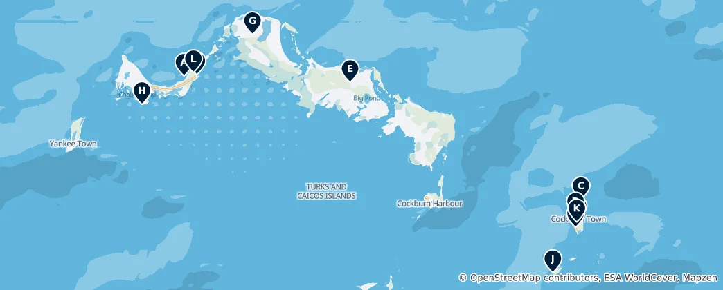 Mapa De Turks and Caicos Essentials