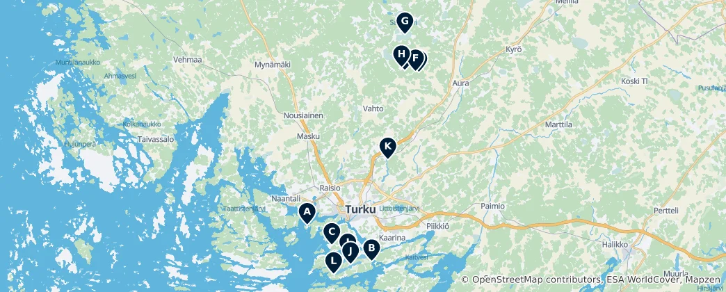 Mapa Beaches and Wetlands