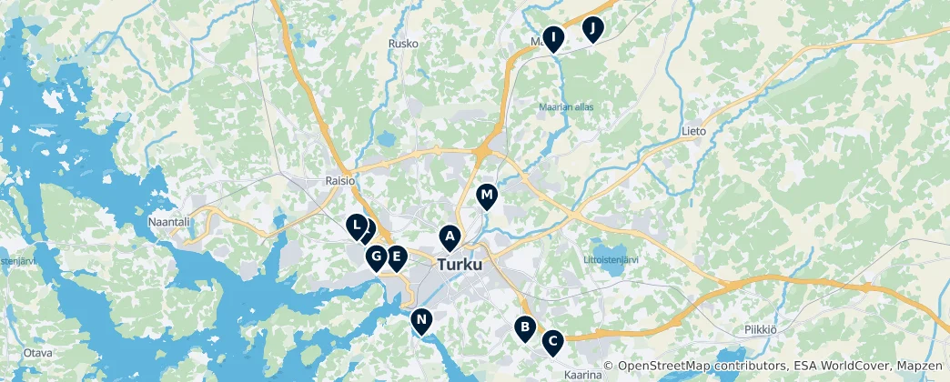 Map of Notable Bridges and Walkways