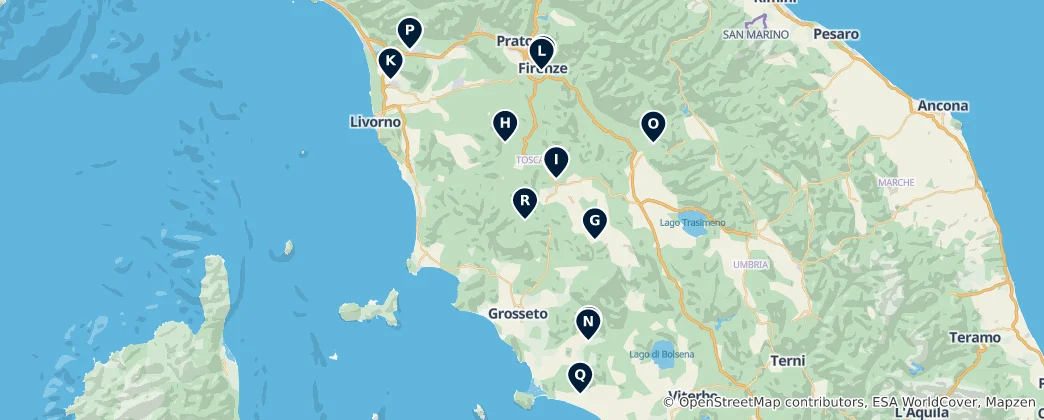 Map of Tuscany Essentials