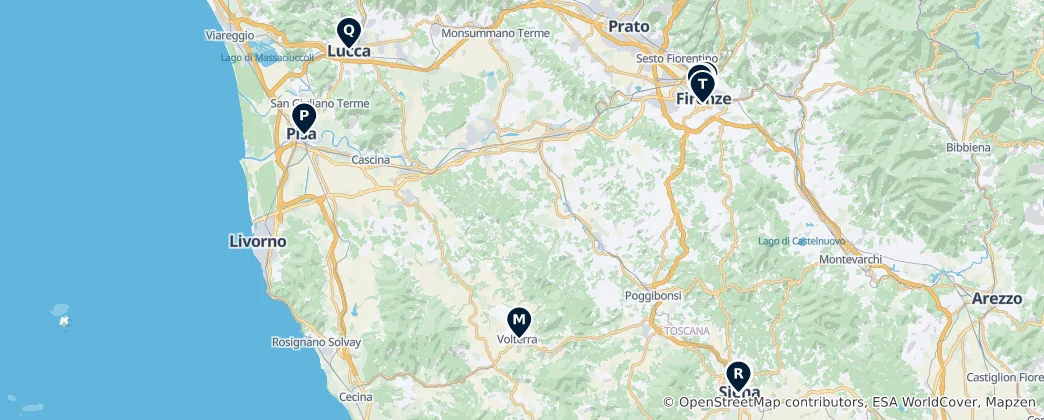 Tuscany's Best Museums 지도