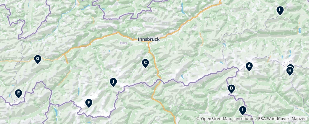 Carte de Alpine Hut Escapes