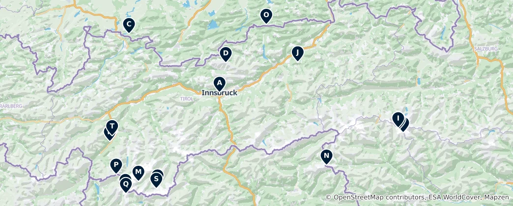 Mapa De Peaks and Viewpoints