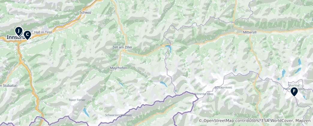 Mapa de Tirol's Absolute Essentials