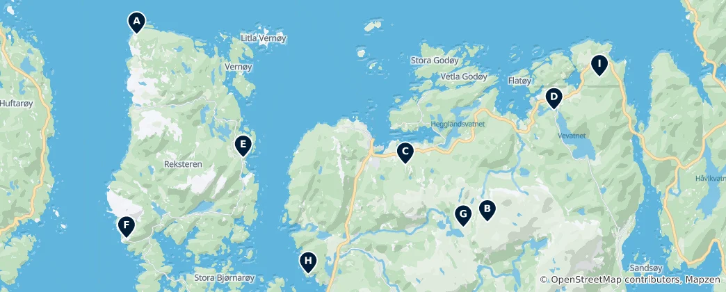Térkép: Tysnes Essentials