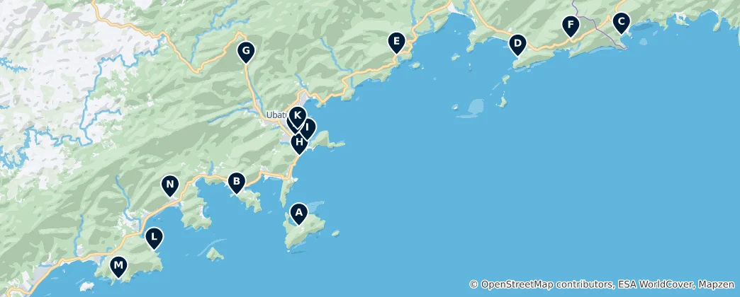 Mappa di Ubatuba's Absolute Essentials