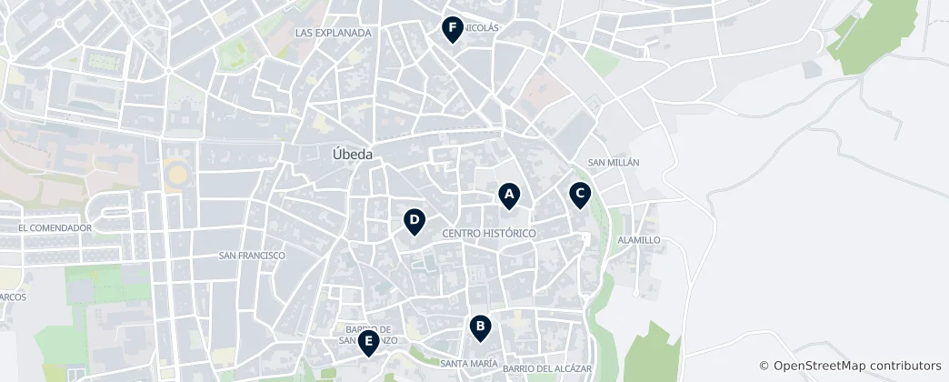 Mapa De Historic Churches of Úbeda