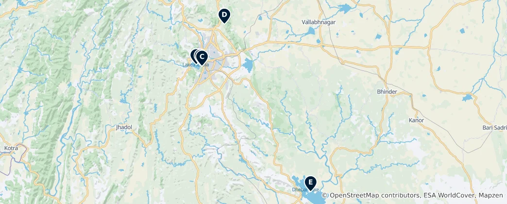 Map of Lakes and Waterfronts