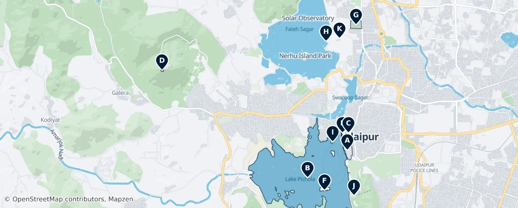 Udaipur Essentials — Map