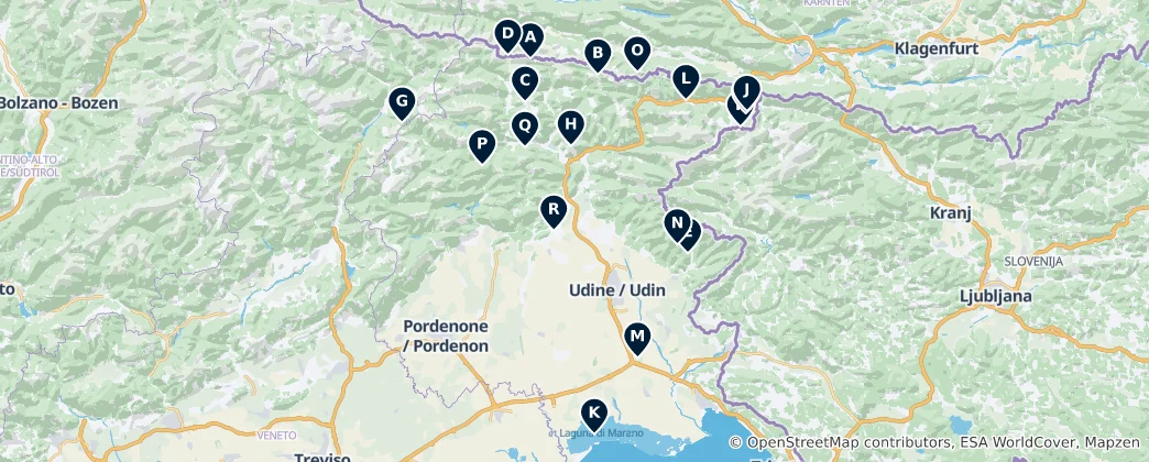 Map of Alpine Peaks & Nature