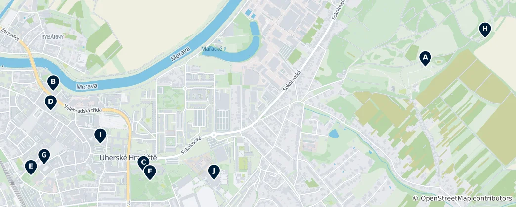 Mapa Uherské Hradiště Unmissables