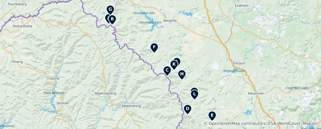 Drakensberg Park Essentials 地图