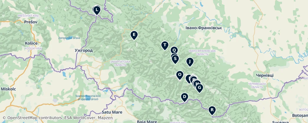 Majestic Peaks and Ridges — Map