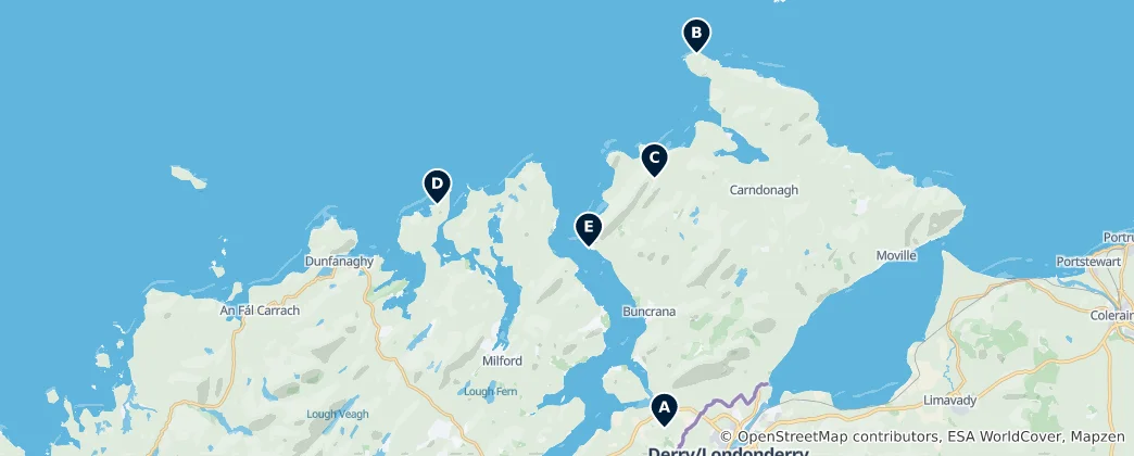 Mapa Ireland's Hidden Gems
