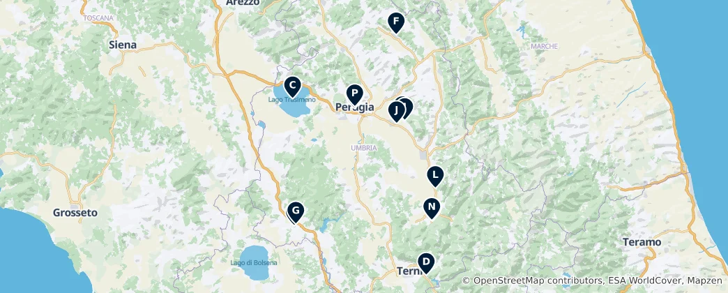 Map of Umbria Essentials
