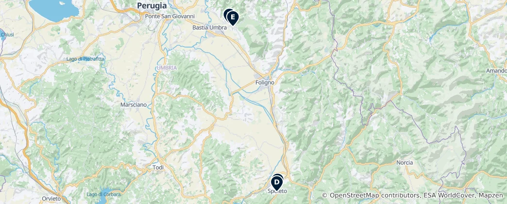 Mapa Umbria