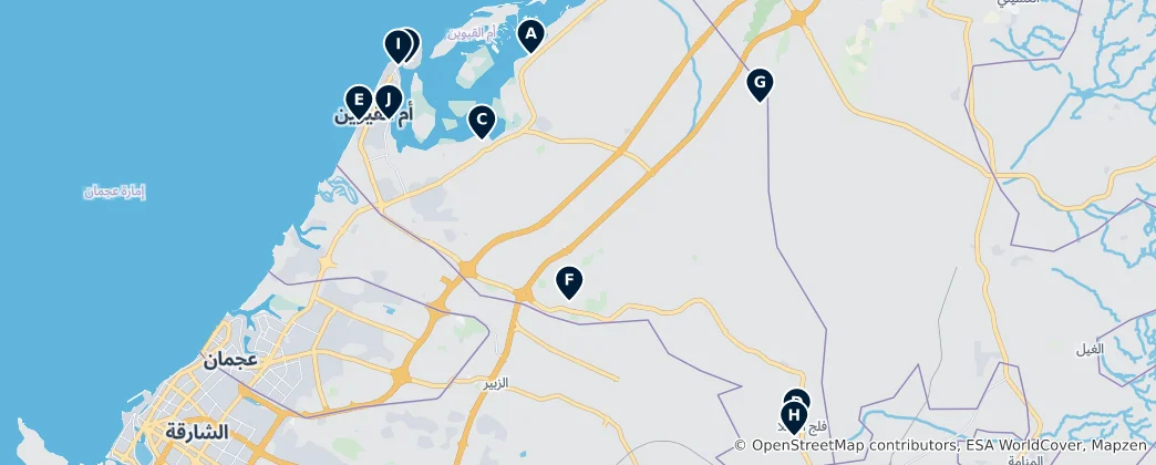 Map of Umm Al Quwain Essentials