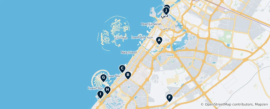 Map of Top Shopping Destinations