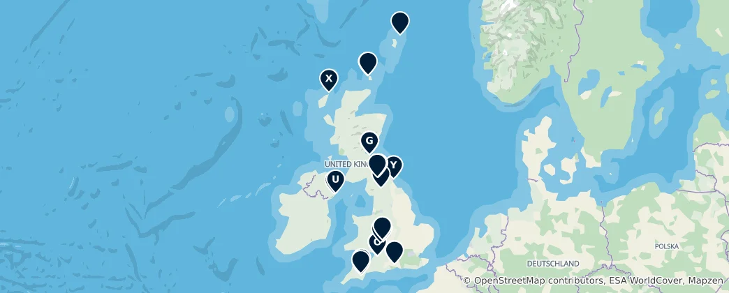 Mapa Heritage Sites and Ancient Ruins