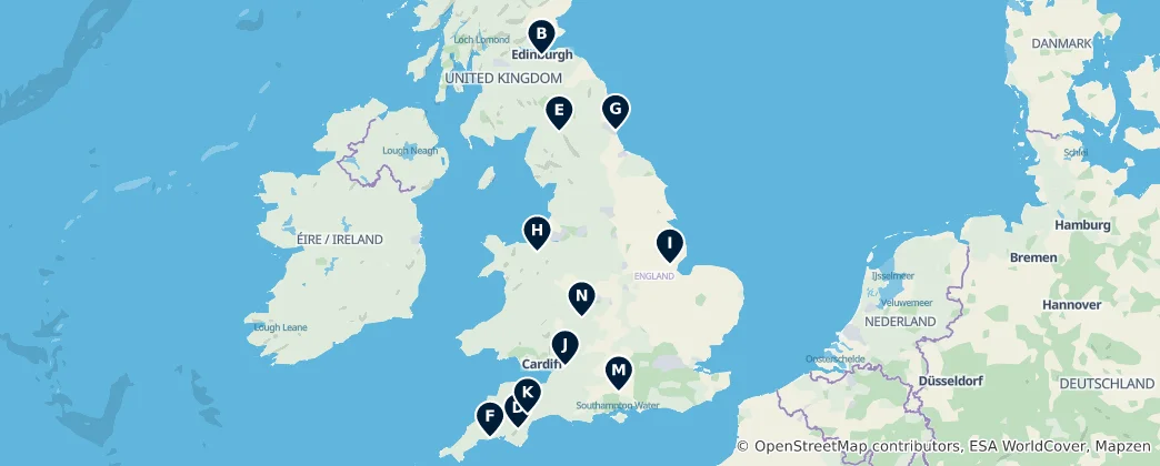 Map of Pubs and Regional Dining