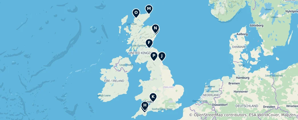 Mapa Viewpoints and Bridges