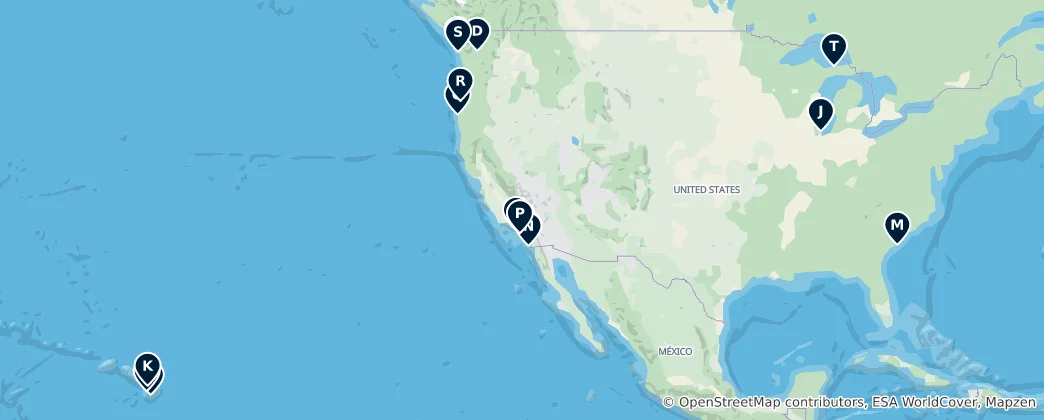 Map of Beaches and Coastal Spots