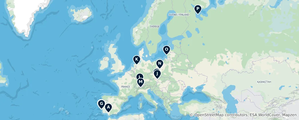 Map of Castles and Fortresses