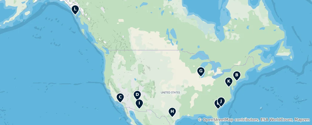 Map of Historic Churches & Cathedrals