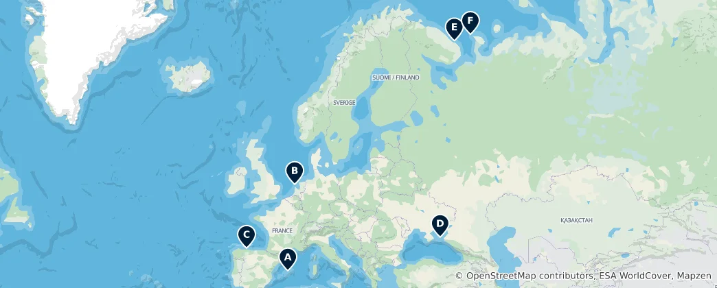 Mapa Iconic Lighthouses
