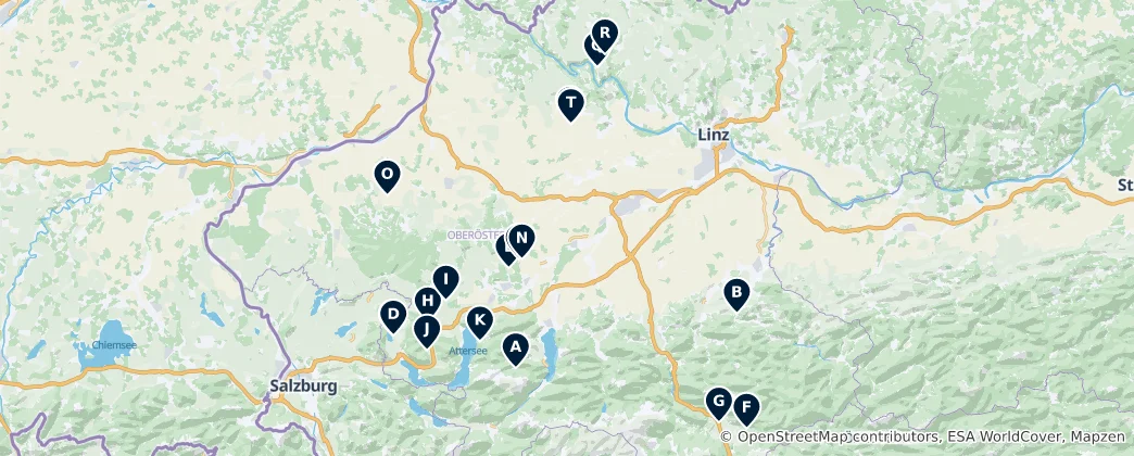 Térkép: Upper Austrian Culinary Delights