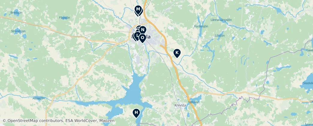 Map of Uppsala kommun Essentials