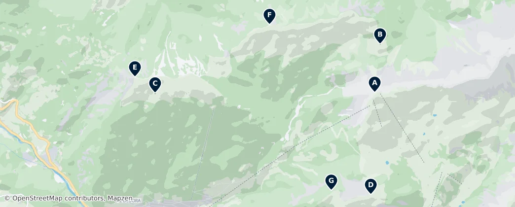 Peaks & Alpine Huts — 지도