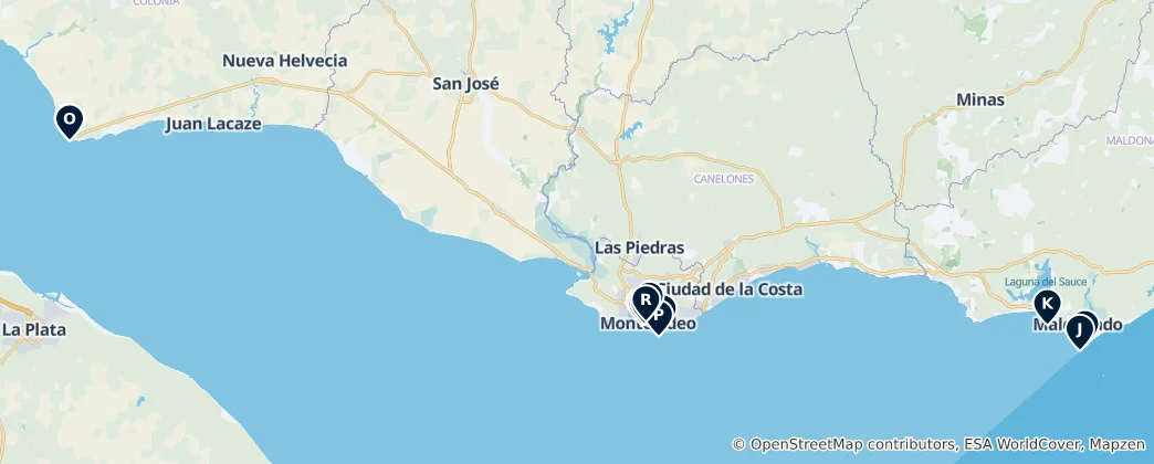 Map of Uruguay's Absolute Essentials