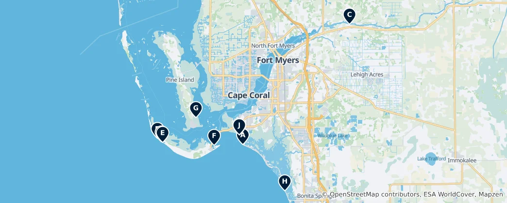 Mappa di Best Sandy Beaches