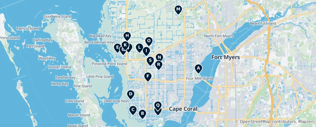 Mapa Lakes and Ponds