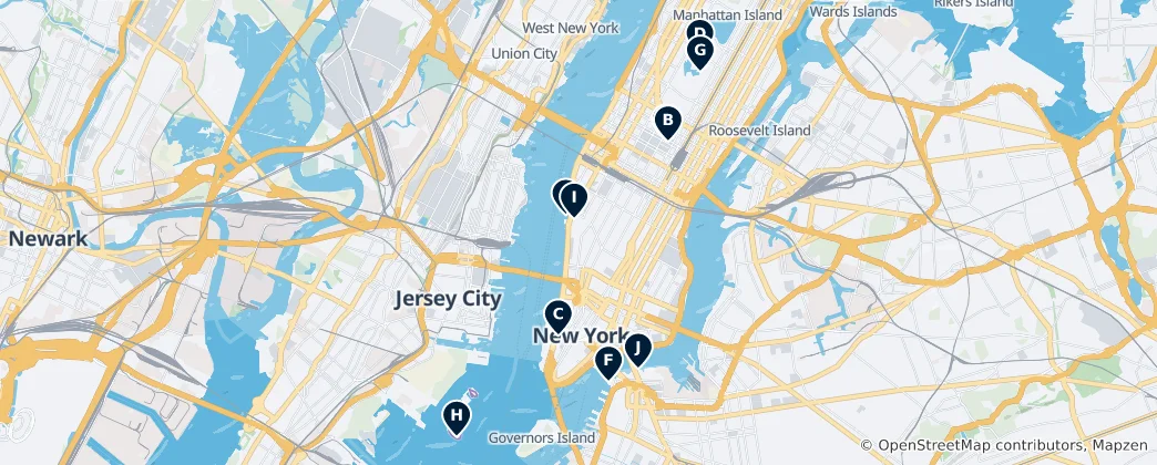Mappa di Iconic Viewpoints & Piers