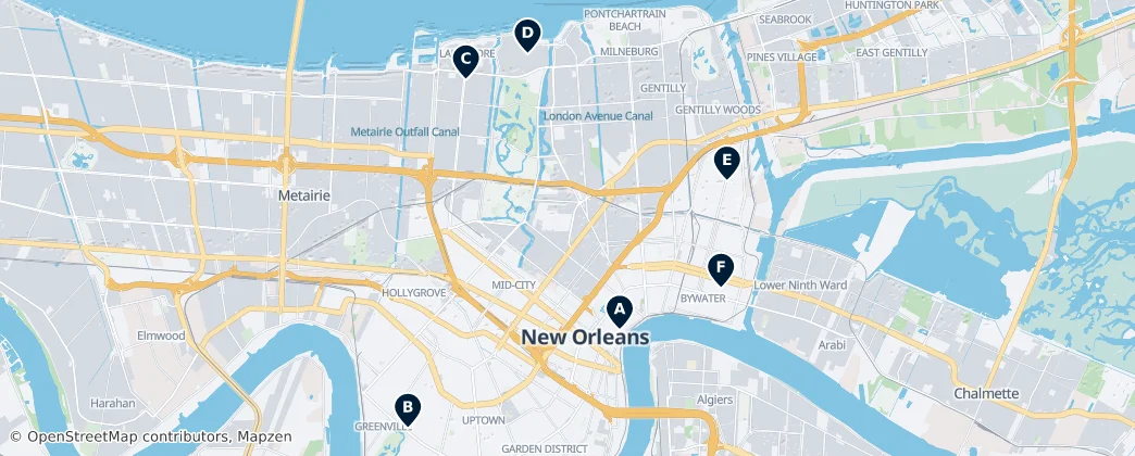 Mappa di Historic Churches