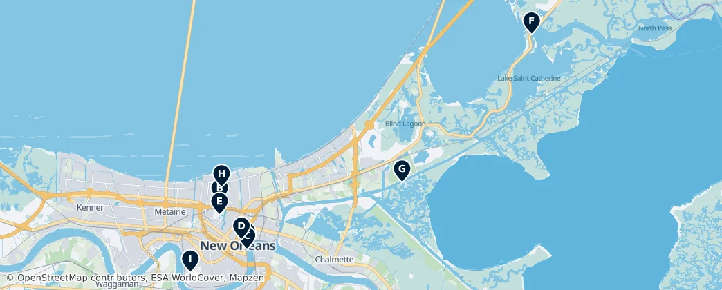 Mappa di Top Parks & Recreation
