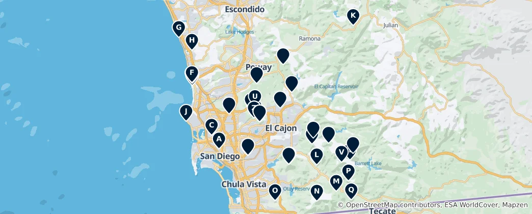 Mapa de Scenic Viewpoints and Peaks